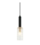 Lampy wiszące - ITALUX Perola Wisząca E14 1x40W Czarny/Złoty PND-43363-1 BK+BR - product 1