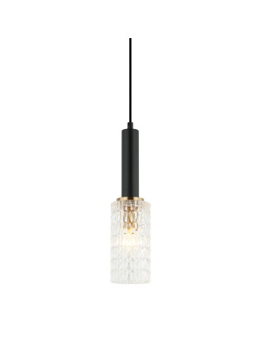 ITALUX Perola Wisząca E14 1x40W Czarny/Złoty PND-43363-1 BK+BR