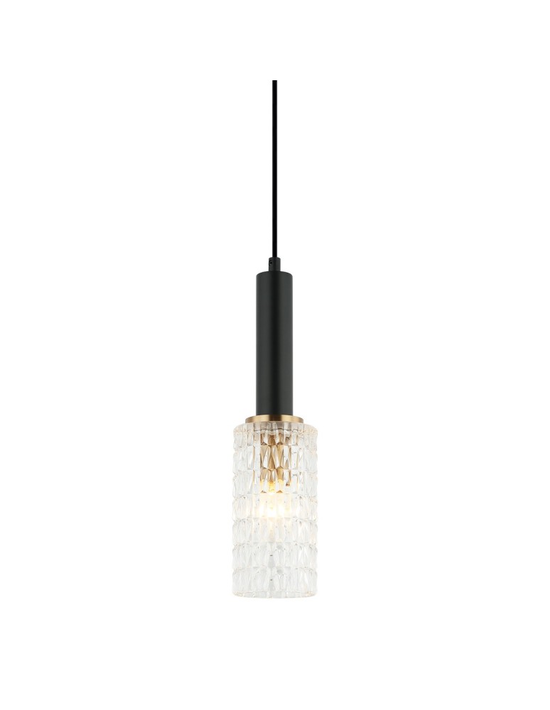 Lampy wiszące - ITALUX Perola Wisząca E14 1x40W Czarny/Złoty PND-43363-1 BK+BR - produkt kolory-swiatla.pl 1