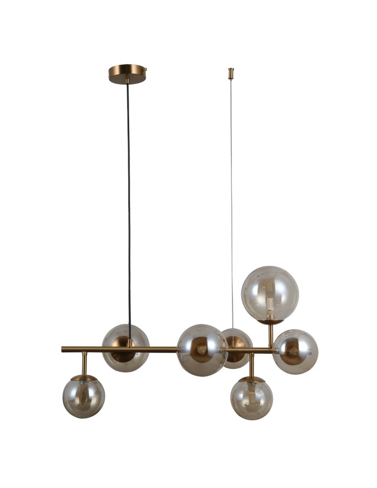 Lampy wiszące kule - ITALUX Frontera Wisząca G9 7x5W Mosiądz PND-40423-7A - produkt kolory-swiatla.pl 1