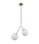 Lampy wiszące kule - ITALUX Caserta Wisząca E14 2x5W Brązowy PND-33245-2 - product 1