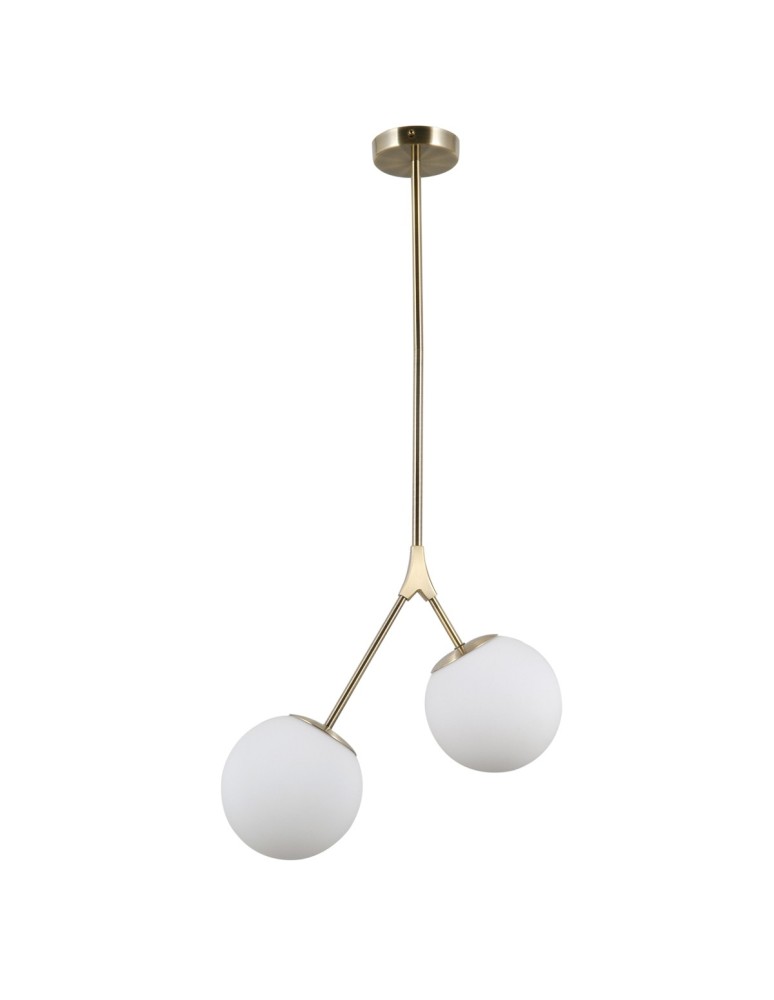 Lampy wiszące kule - ITALUX Caserta Wisząca E14 2x5W Brązowy PND-33245-2 - produkt kolory-swiatla.pl 1