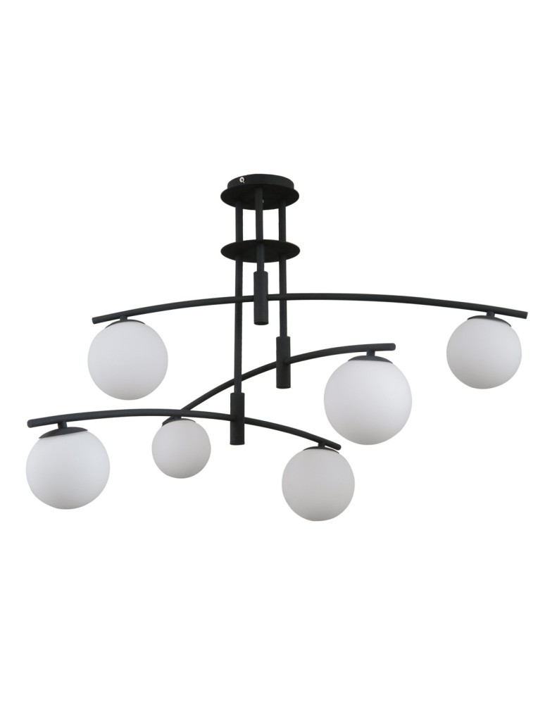 Lampy wiszące - ITALUX Senai Wisząca G9 6x5W Czarny PND-31322-6A-SB - produkt kolory-swiatla.pl 1