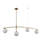 Lampy wiszące - ITALUX Senai Wisząca G9 4x5W Mosiądz PND-31322-4-HB - product 1