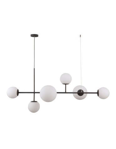 ITALUX Vailante Wisząca E27+E14 6x5W Czarny PND-31221-6A-SBL