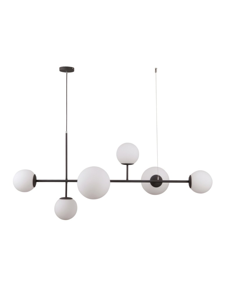 Lampy wiszące - ITALUX Vailante Wisząca E27+E14 6x5W Czarny PND-31221-6A-SBL - produkt kolory-swiatla.pl 1
