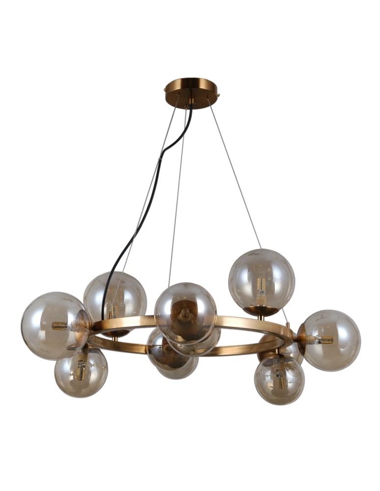 Lampy wiszące kule - ITALUX Montora Wisząca G9 11x5W Mosiądz PND-30223-11A - produkt kolory-swiatla.pl 1
