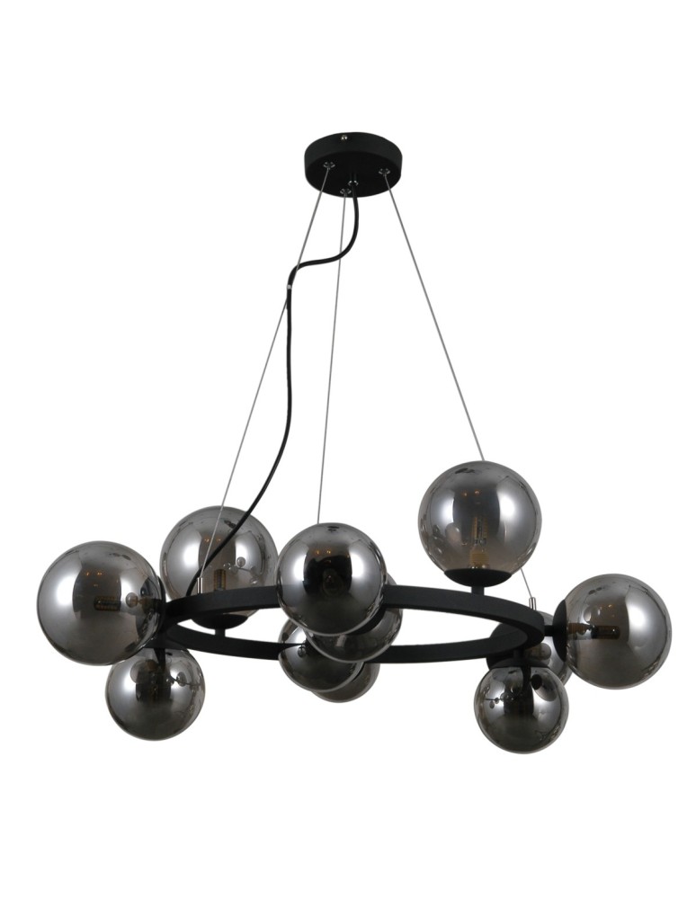Lampy wiszące kule - ITALUX Montora Wisząca G9 11x5W Czarny PND-30223-11 - produkt kolory-swiatla.pl 1