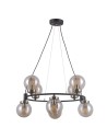 ITALUX Galvez Wisząca E14 8x5W Czarny/Brązowy PND-28622-8A