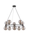 ITALUX Galvez Wisząca E14 10x5W Czarny/Brązowy PND-28622-10A