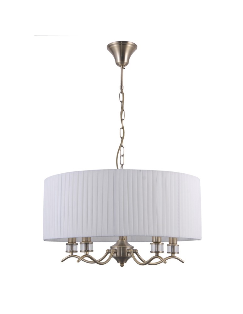 Lampy wiszące w stylu Hampton - ITALUX Ferlena Wisząca E14 5x40W Brązowy PND-28343-5A - produkt kolory-swiatla.pl 1