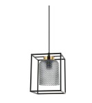 Lampy wiszące - ITALUX Sinella Wisząca E27 1x40W Czarny PND-23231-1-BK+SG - product 1