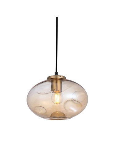 ITALUX Hatella Wisząca E27 1x40W Miedziany/Czarny PND-112038-1-BRO+AMB