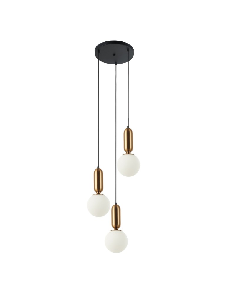 Lampy wiszące kule - ITALUX Aldeva Wisząca E27 3x40W Brązowy PND-02340-3S-BRO - produkt kolory-swiatla.pl 1