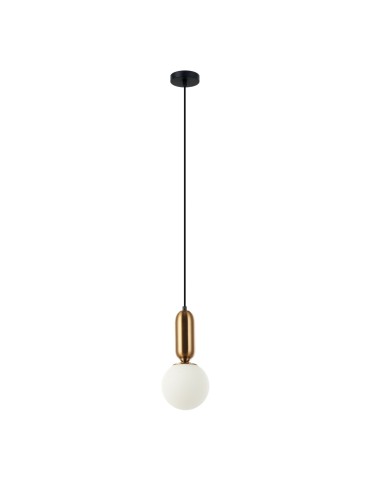 ITALUX Aldeva Wisząca E27 1x40W Czarny/Brązowy PND-02340-1S-BRO