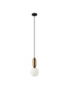 ITALUX Aldeva Wisząca E27 1x40W Czarny/Brązowy PND-02340-1S-BRO