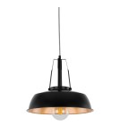 Lampy wiszące loftowe - ITALUX Paloma Wisząca E27 1x60W Czarny MDM-3619/1M BK+GD - produkt 1