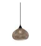 Lampy wiszące - ITALUX Lorean Wisząca E27 1x60W Chrom/Czarny MDM-3330/1 BK+SL - product 1