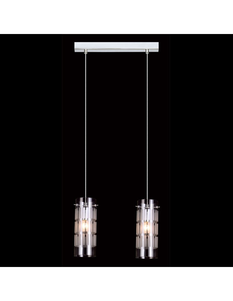 Lampy wiszące - ITALUX Max Wisząca E27 2x60W Chrom MDM1957-2 - produkt kolory-swiatla.pl 1