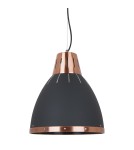 Lampy wiszące loftowe - ITALUX Merton Wisząca E27 1x60W Grafitowy/Czerwony MD-HN8209 BK+RC - product 1