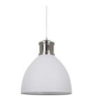Lampy wiszące - ITALUX Lola Wisząca E27 1x60W Biały/Nikiel MD-HN8100-WH+S.NICK - product 1