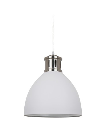 ITALUX Lola Wisząca E27 1x60W Biały/Nikiel MD-HN8100-WH+S.NICK