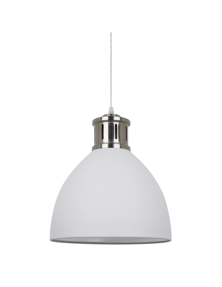 Lampy wiszące - ITALUX Lola Wisząca E27 1x60W Biały/Nikiel MD-HN8100-WH+S.NICK - produkt kolory-swiatla.pl 1
