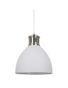 ITALUX Lola Wisząca E27 1x60W Biały/Nikiel MD-HN8100-WH+S.NICK