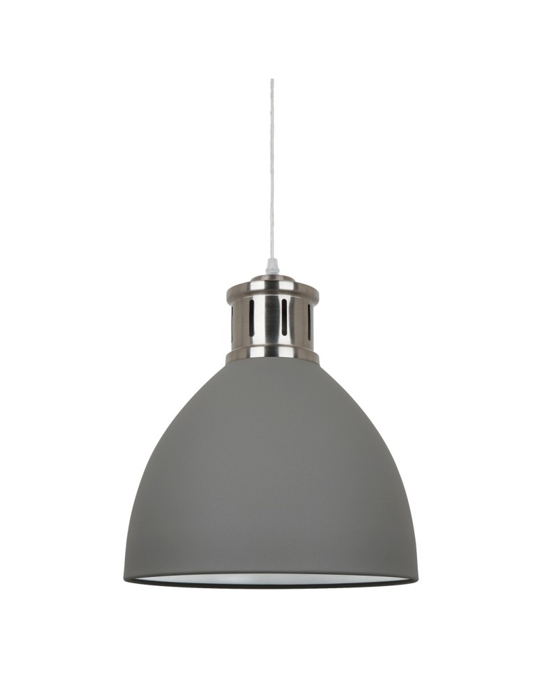 Lampy wiszące - ITALUX Lola Wisząca E27 1x60W Szary/Nikiel MD-HN8100-GR+S.NICK - produkt kolory-swiatla.pl 1
