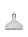 ITALUX Hooper Wisząca E27 1x60W Biały/Nikiel MD-HN8049M-WH+S.NICK