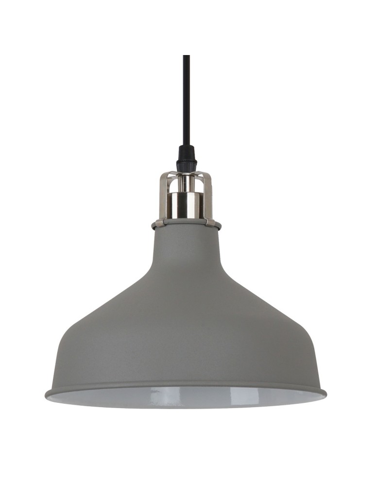 Lampy wiszące - ITALUX Hooper Wisząca E27 1x60W Szary/Nikiel MD-HN8049M-GR+S.NICK - produkt kolory-swiatla.pl 1
