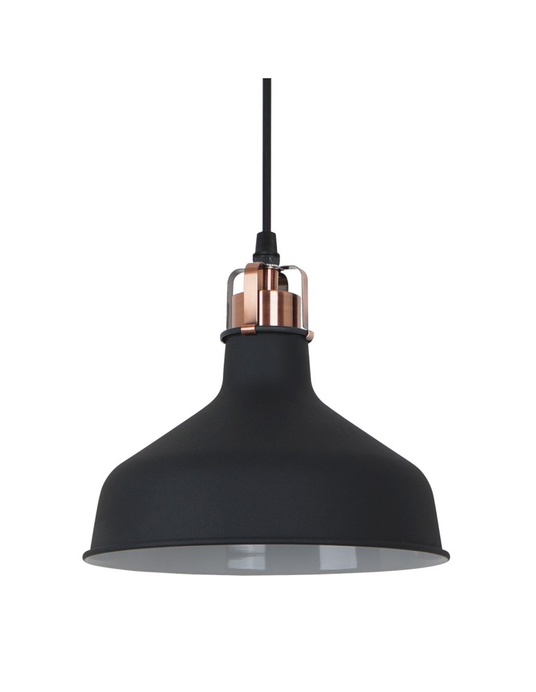 Lampy wiszące - ITALUX Hooper Wisząca E27 1x60W Czarny/Czerwony MD-HN8049M-B+RC - produkt kolory-swiatla.pl 1