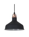 ITALUX Hooper Wisząca E27 1x60W Czarny/Czerwony MD-HN8049M-B+RC