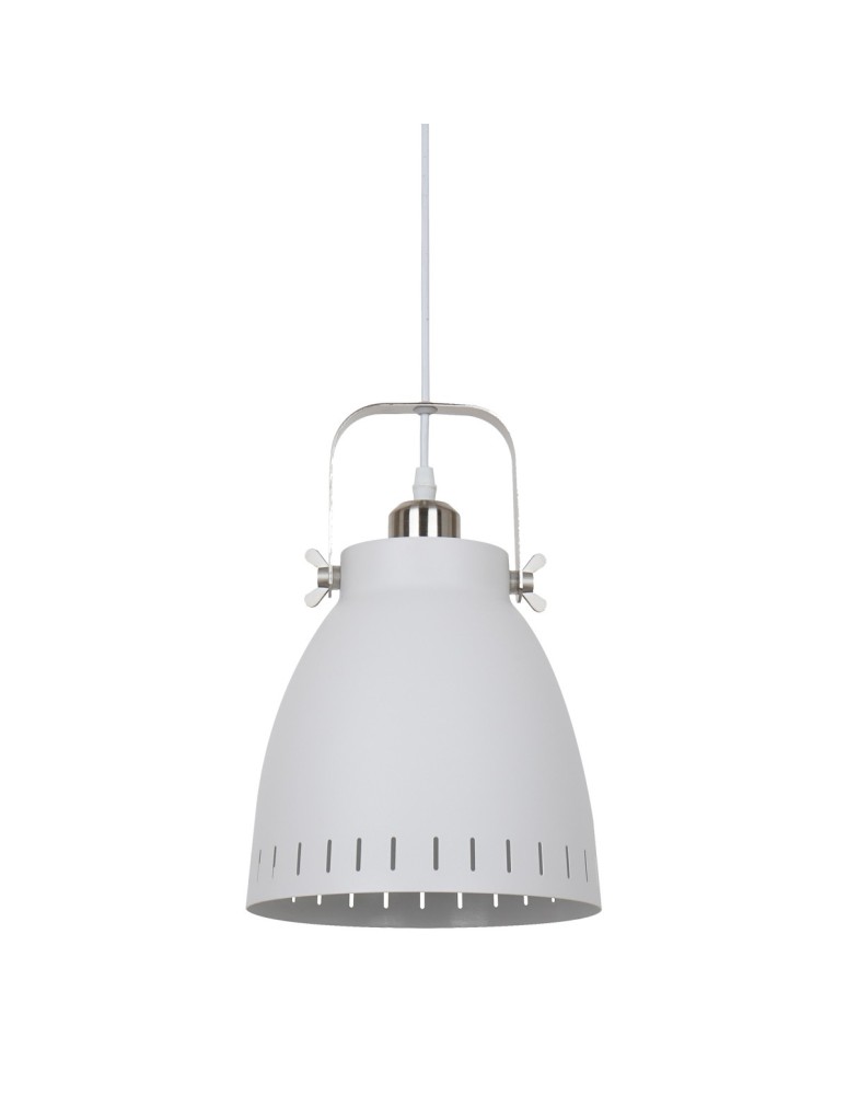 Lampy wiszące - ITALUX Franklin Wisząca E27 1x60W Biały/Nikiel MD-HN8026M-WH+S.NICK - produkt kolory-swiatla.pl 1