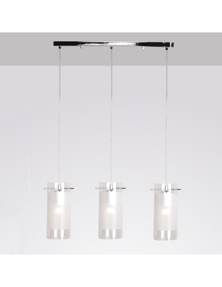 Lampy wiszące - ITALUX Blend Wisząca E27 3x60W Chrom MDF9489/3 - produkt kolory-swiatla.pl 1