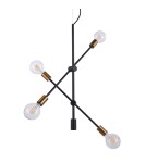 Lampy wiszące - ITALUX Edmond Wisząca E27 4x60W Czarny/Złoty MD-BR-262002-D4-G/B - product 1