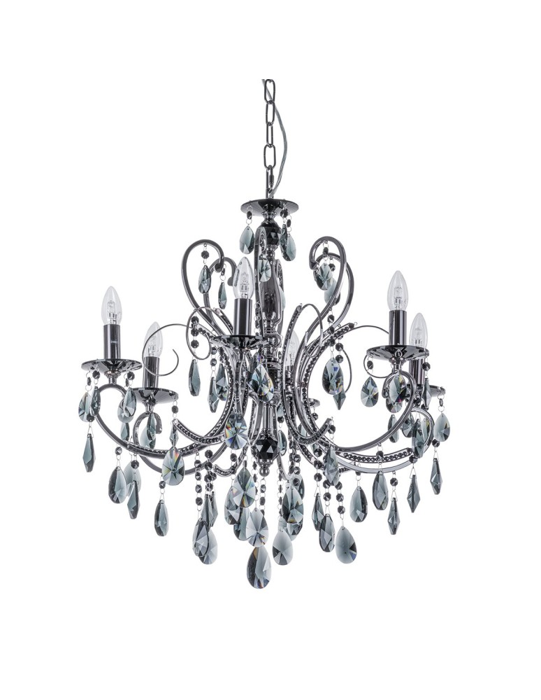 Żyrandole świecznikowe - ITALUX Barocco Black Żyrandol E14 6x40W Czarny MD72709-6B - produkt kolory-swiatla.pl 1