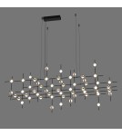 Lampy wiszące designerskie - ITALUX Provenza Wisząca LED zintegrowany 132W 3000K Czarny/Złoty MD18001067-55A BG - product 1