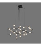 Lampy wiszące designerskie - ITALUX Provenza Wisząca LED zintegrowany 72W 3000K 4800lm Czarny/Złoty MD18001067-30A BG - product 1