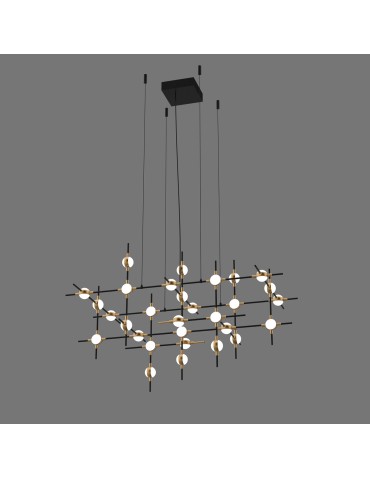 ITALUX Provenza Wisząca LED zintegrowany 72W 3000K 4800lm Czarny/Złoty MD18001067-30A BG