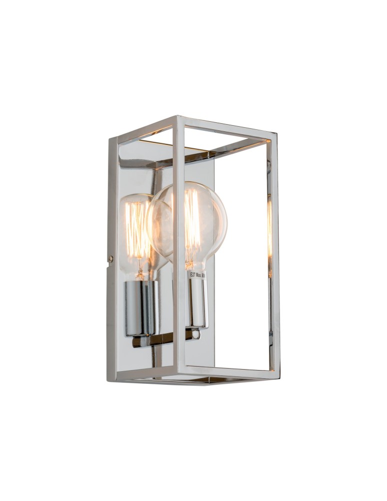 Kinkiety loftowe - industrialne - ITALUX Sigalo Kinkiet E27 1x60W Chrom MB-BR4366-W1 CH - produkt kolory-swiatla.pl 1