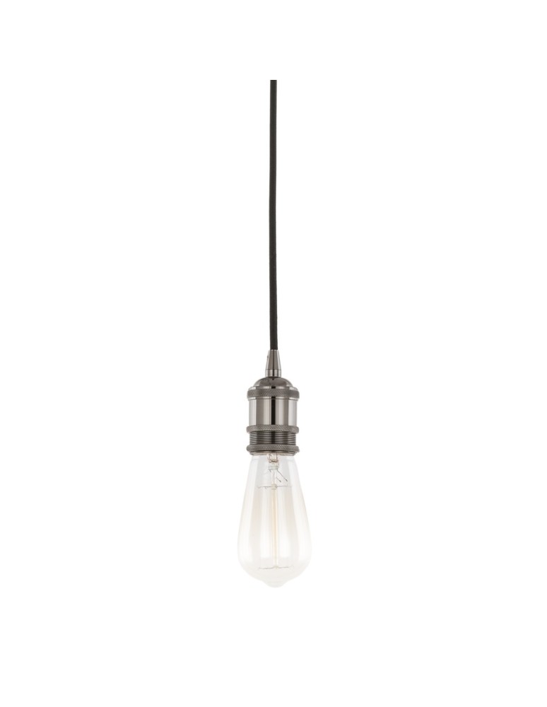 Lampy wiszące żarówki - ITALUX Classo Wisząca E27 1x60W Czarny DS-M-034 SHINY BLACK - produkt kolory-swiatla.pl 1