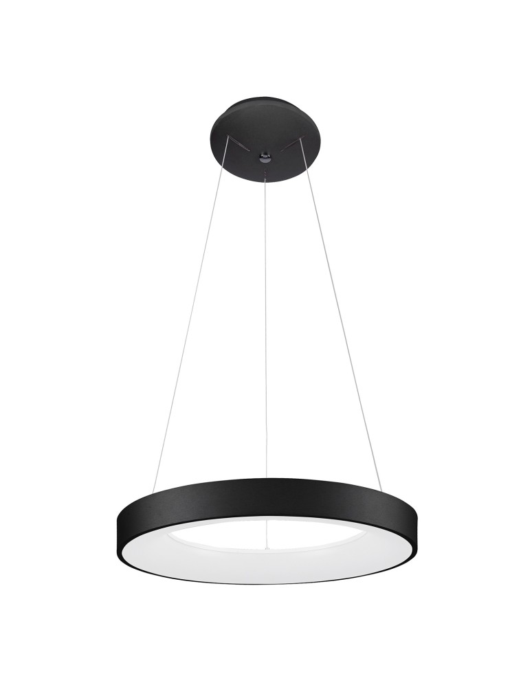 Lampy wiszące okręgi - ITALUX Giulia Wisząca LED zintegrowany 40W 4000K 2200lm Czarny 5304-840RP-BK-4 - produkt kolory-swiatla.pl 1
