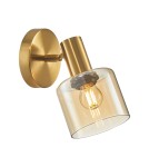 Kinkiety regulowane - ITALUX Santia Kinkiet E27 1x40W Mosiądz WL-65342-1 BRO+AMBER - product 1