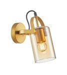 Kinkiety loftowe - industrialne - ITALUX Nanesma Kinkiet E27 1x40W Złoty WL-32453-1 GD+AMB - produkt 1