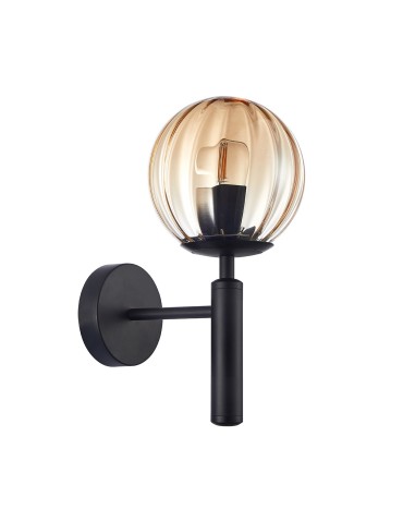 ITALUX Ravena Kinkiet E27 1x10W Czarny WL-2324-1 BK+AMB