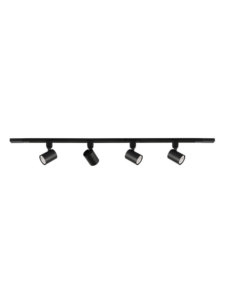 Gotowe zestawy szynoprzewodów - ITALUX Lumsi Szynoprzewody Zestaw GU10 4x35W Czarny TRL-2071-4T-15-BL - produkt kolory-swiatla.pl 1
