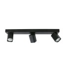 Lampy sufitowe reflektory - ITALUX Senova Reflektor GU10 3x35W Czarny SPL-4492-3A BL - produkt 1