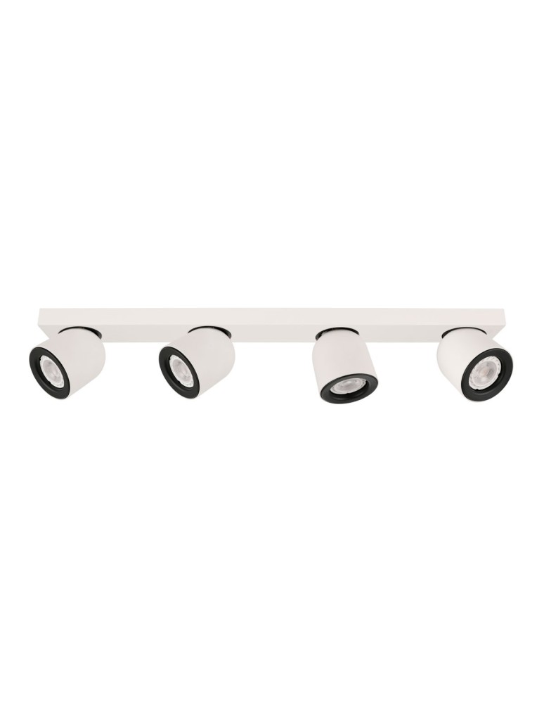 Lampy sufitowe reflektory - ITALUX Nuora Reflektor GU10 4x35W Biały/Czarny SPL-2855-4B-WH - produkt kolory-swiatla.pl 1
