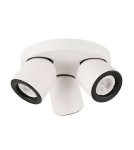 Lampy sufitowe reflektory - ITALUX Nuora Reflektor GU10 3x35W Biały/Czarny SPL-2855-3C-WH - product 1
